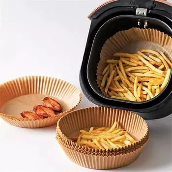 Air Fryer Disposable Paper Liner Oven Pad Vegetable Parchment AirFryer Baking Accessories Dessert Plates Eco-Friendly Holders