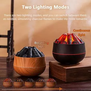 Air Humidifier 300ml USB Electric Spray Humidifier for Household Office Volcano Humidifier Mini Portable Mute Air Humidifier чёрный