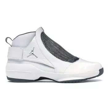 Air Jordan 19 OG Flint 2004 Мужские кроссовки White Chrome Flint-Grey 307546-102