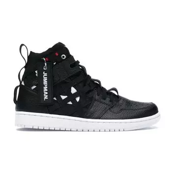 Air Jordan 1 High Cargo Черные мужские кроссовки Metallic-Silver-Orange-Blaze-White CD6757-001