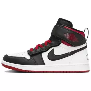 Мужские кроссовки Air Jordan 1 High FlyEase Gym красные с черным носком белые CQ3835-106 43