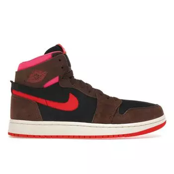 Air Jordan 1 High Zoom Comfort 2 Cacao Wow Picante Красные женские кроссовки Коричневые черные гипер-розовые DV1305-206 40