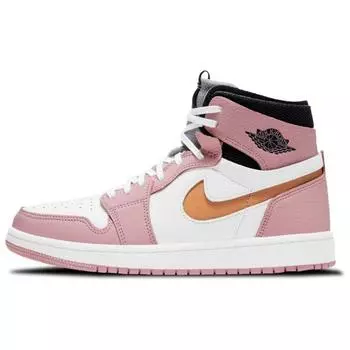 Air Jordan 1 High Zoom Pink Glaze Женские кроссовки Cactus-Flower White Sail CT0979-601 36.5
