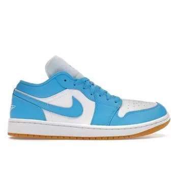 Air Jordan 1 Low Dark Powder Blue Gum Женские кроссовки Белый Gum-Светло-коричневый DC0774-104 38