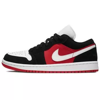 Air Jordan 1 Low Gym Красные Черные Женские Кроссовки Белые DC0774-016