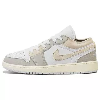 Air Jordan 1 Low SE Craft GS Inside Out — Детские кроссовки Tech Grey Light-Orewood-Brown White Sail FB9139-002 39
