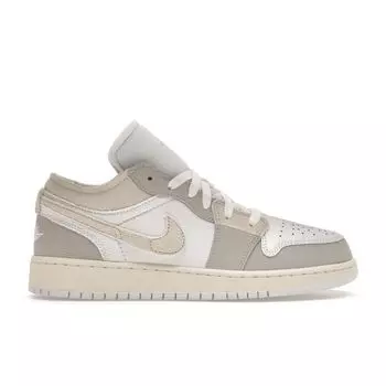 Air Jordan 1 Low SE Craft GS Inside Out — Детские кроссовки Tech Grey Light-Orewood-Brown White Sail FB9139-002 38