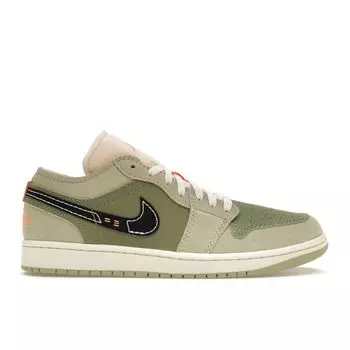 Air Jordan 1 Low SE Craft Light Olive Мужские кроссовки Green Sky-J-Light-Olive Black FD6819-300 42.5