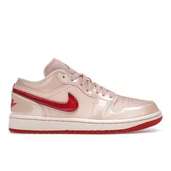 Air Jordan 1 Low SE Patent Valentines Day женские кроссовки розовые выцветшие-коралловые Gym-красные HF3174-600 36.5