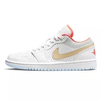Air Jordan 1 Low SE White Sesame женские кроссовки Flash-Crimson Psychic-Blue DC9509-100 36