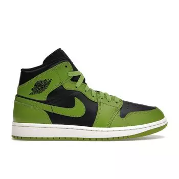 Air Jordan 1 Mid Altitude Green Женские кроссовки Black Sail Altitude-Green-Heather BQ6472-031 36