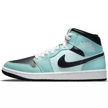 Air Jordan 1 Mid Aqua Черные женские кроссовки Синие BQ6472-300 42.5