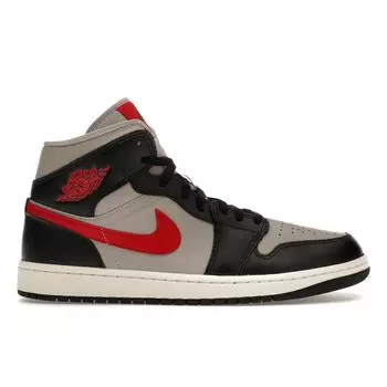 Air Jordan 1 Mid Black College Grey Женские кроссовки Gym-Red Sail BQ6472-060 36.5