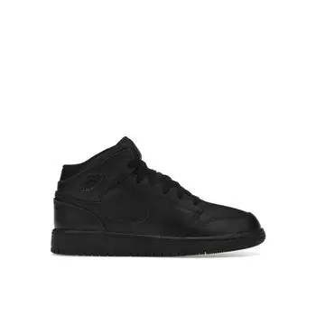 Air Jordan 1 Mid GS Triple Black 2022 Детские кроссовки 554725-093 36