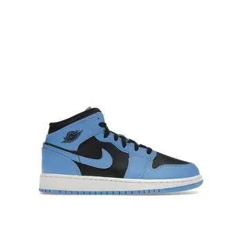 Air Jordan 1 Mid GS University Синие Черные Детские кроссовки Белые DQ8423-401 36.5