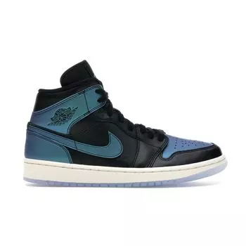 Air Jordan 1 Mid Metallic Turquoise Женские кроссовки Teal Metallic-Turquoise White BQ6472-009