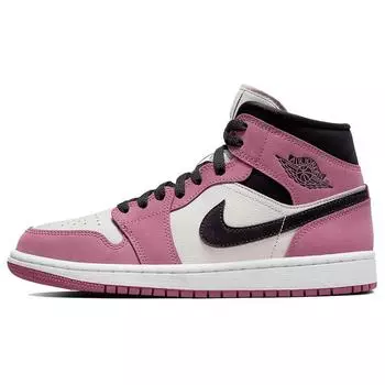 Air Jordan 1 Mid SE Berry Pink Женские кроссовки White Light-Mulberry Light-Bone DC7267-500 36