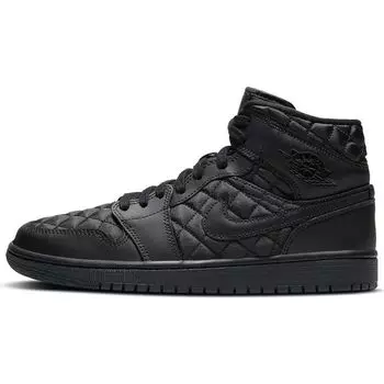 Air Jordan 1 Mid SE Черные стеганые женские кроссовки Белые DB6078-001 39
