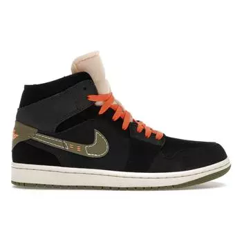 Air Jordan 1 Mid SE Craft Anthracite Light Olive Мужские кроссовки Black Sky-J-Light-Olive FD6817-003 44