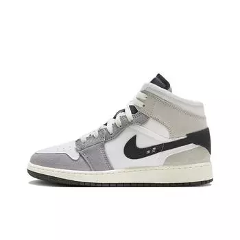 Air Jordan 1 Mid SE Craft GS Inside Out — Детские кроссовки Cement Grey Black White Tech-Grey FD9091-002 37.5
