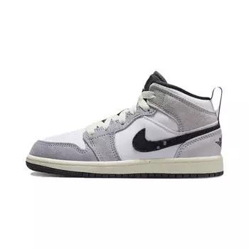 Air Jordan 1 Mid SE Craft PS Inside Out — Детские кроссовки Cement Grey Black White Tech-Grey FD9090-002 31