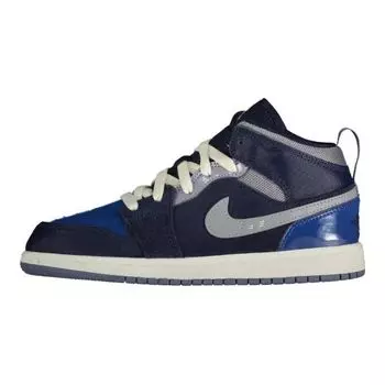 Air Jordan 1 Mid SE Craft PS Inside Out — детские кроссовки Obsidian Blue French-Blue Ashen-Slate DX2195-400 28.5