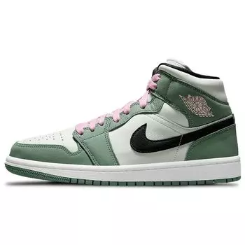 Air Jordan 1 Mid SE Dutch Green Женские кроссовки Черные едва-зеленые Arctic-Pink CZ0774-300 44