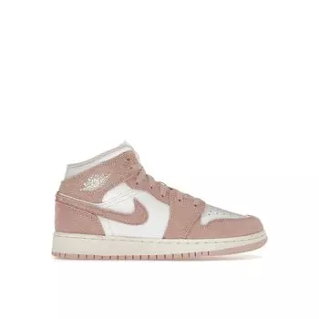 Air Jordan 1 Mid SE GS Legend Розовые детские кроссовки Белый парус FN7432-161 39