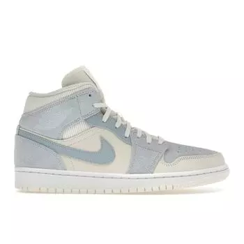 Air Jordan 1 Mid SE Sail Голубые кроссовки унисекс DA4666-100