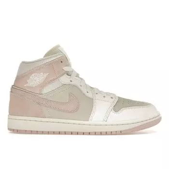 Air Jordan 1 Mid SE Seersucker Женские кроссовки кремового цвета с парусом из кокосового молока FQ1926-161 44