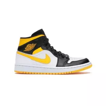 Air Jordan 1 Mid SE White Laser Orange Женские кроссовки Черные CV5276-107