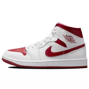 Air Jordan 1 Mid White Pomegranate Женские кроссовки BQ6472-161 35.5