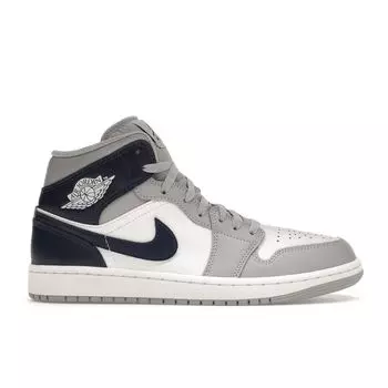 Air Jordan 1 Mid Wolf Grey Midnight Navy Мужские кроссовки белые DQ8426-104 47.5