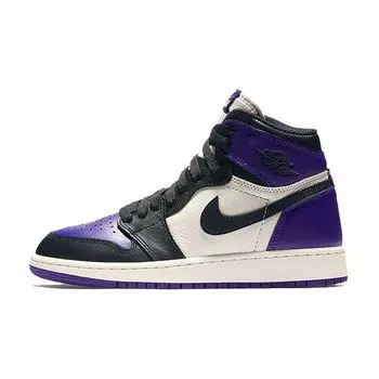 Air Jordan 1 Retro High OG GS Court Purple Детские кроссовки Парусно-черный 575441-501