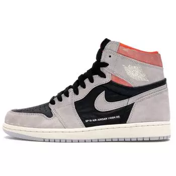 Air Jordan 1 Retro High OG Neutral Grey Мужские кроссовки Hyper-Crimson-White-Black 555088-018 44