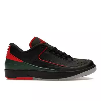 Air Jordan 2 Retro Low Christmas Мужские кроссовки черные огненно-красные Fir DV9956-006 42