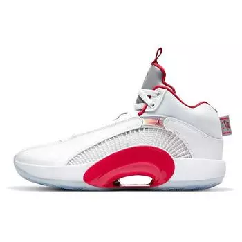 Air Jordan 35 Fire Red Мужские кроссовки Белый Металлик-Серебристый CQ4227-100 40
