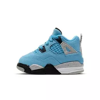 Air Jordan 4 Retro TD University Blue Детские кроссовки Tech-серый белый черный BQ7670-400 26