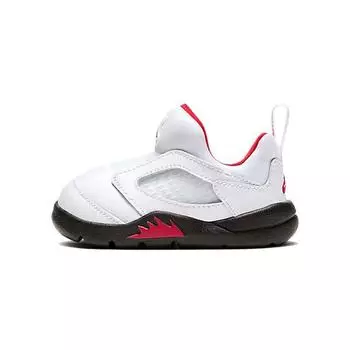 Air Jordan 5 Retro Little Flex TD University Красные детские кроссовки Белый Черный CK1228-100