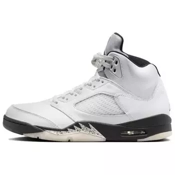 Air Jordan 5 Retro White Black Мужские кроссовки Sail Metallic-Silver DD0587-110