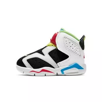 Air Jordan 6 Retro Little Flex TD Multi White Детские кроссовки Ghost-Green Black Coast CT4417-103 23.5