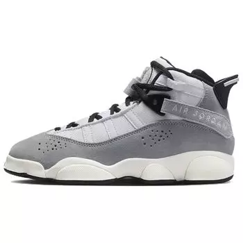 Air Jordan Jordan 6 Rings GS Light Smoke Grey Детские кроссовки Black Sail White FJ4651-077 35.5