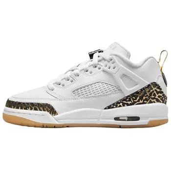 Air Jordan Jordan Spizike Low GS белые черные металлические золотые детские кроссовки Sail HJ9022-100 36