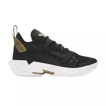 Air Jordan Почему бы не Zer0.4 GS Family Детские кроссовки Черный Белый Металлик-Золото CQ9430-001 36