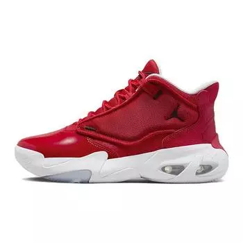 Air Jordan Max Aura 4 GS University Красные детские кроссовки White Black DQ8404-601