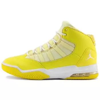 Air Jordan Max Aura GS Dynamic Желтые детские кроссовки White Citron-Tint AQ9249-701