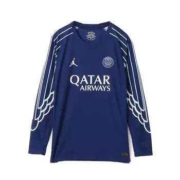 Air Jordan Paris Saint-Germain 2024/25 Матчевая Четвертая Dri-FIT ADV Футбольная Аутентичная Футболка с Длинным Рукавом Blue Void/Phantom/Phantom Мужские Топы HJ7322-493 2XL