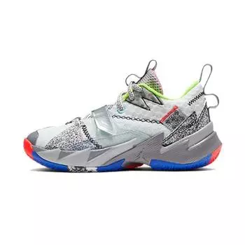 Air Jordan Почему бы не Zer0.3 BP Zer0 Noise Детские кроссовки Серо-Белый Холодно-Серый CD5805-100
