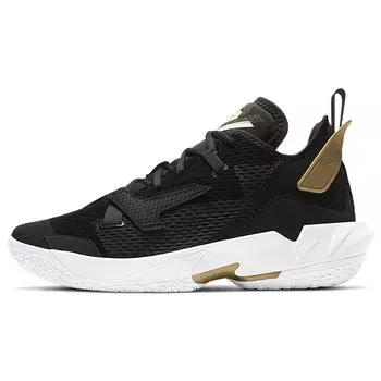 Air Jordan Почему бы не Zer0.4 PF Family Кроссовки унисекс Черный Белый Металлик-Золото CQ4231-001 40.5