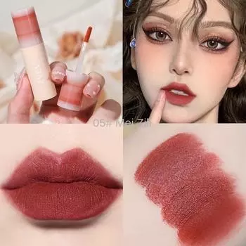Air Lip Glaze Matte Silky Mist Блеск для губ Водостойкая помада Увлажняющая увлажняющая грязь для губ Блеск для губ Стойкий макияж женская косметика